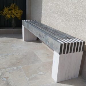 banc harmonie noir et blanc