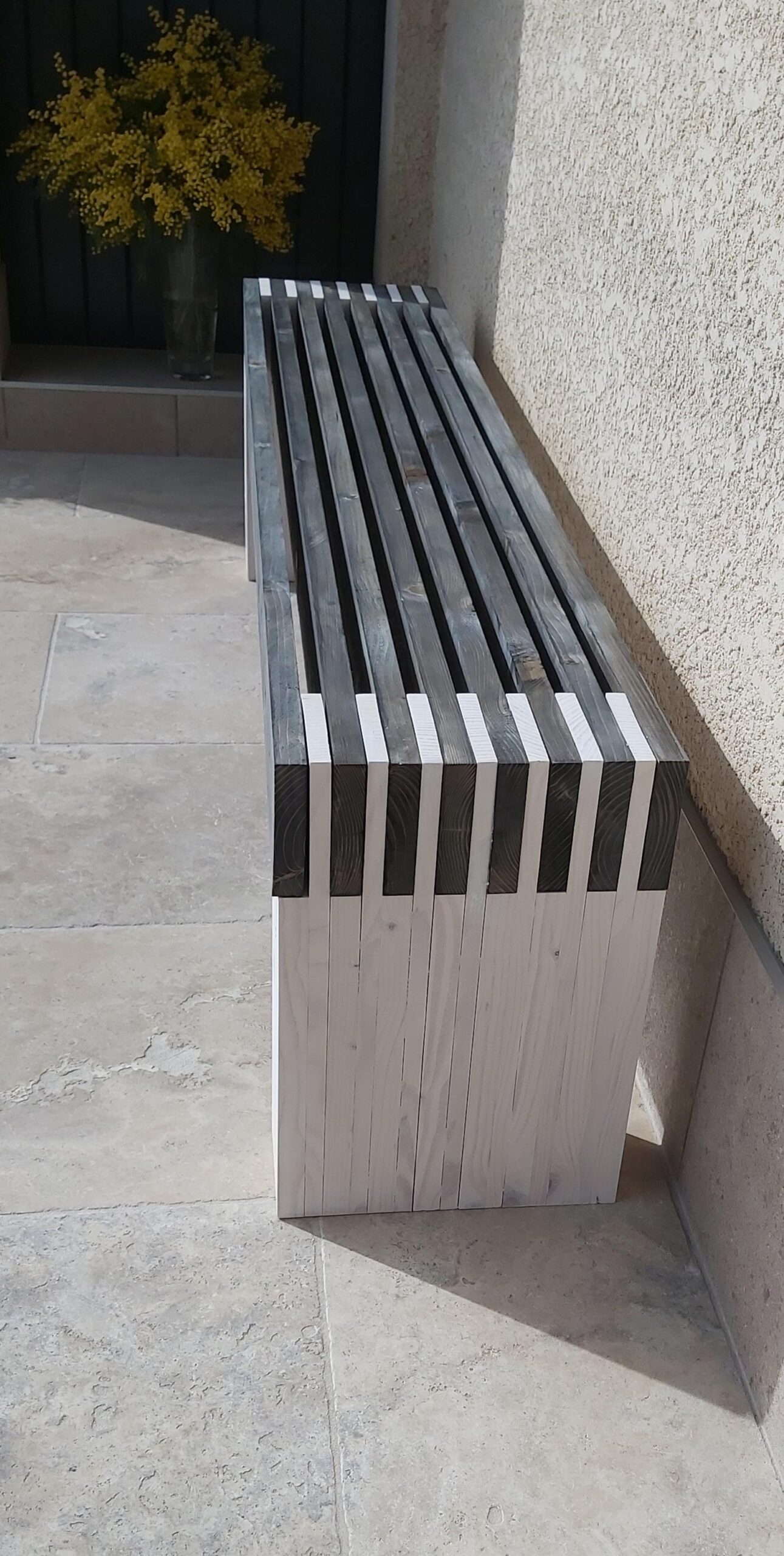 banc harmonie noir et blanc