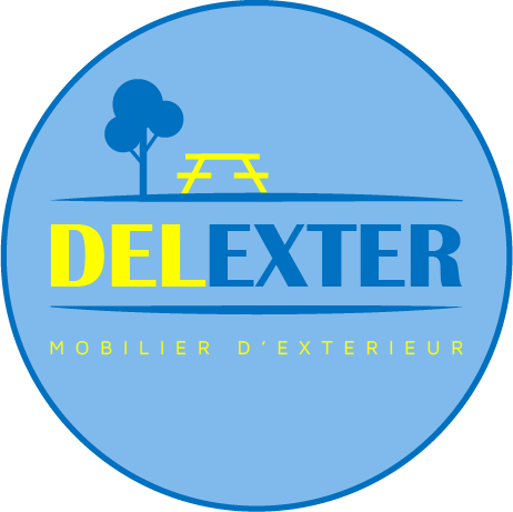 Logo de l'entreprise Delexter, spécialiste de la construction de meubles extérieurs en bois, à Limoux.