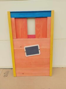 théâtre pliable en bois multicolore