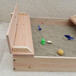 Bac à sable bois naturel artisanal.
