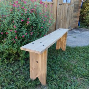 banc vintage en bois extérieur artisanal Limoux