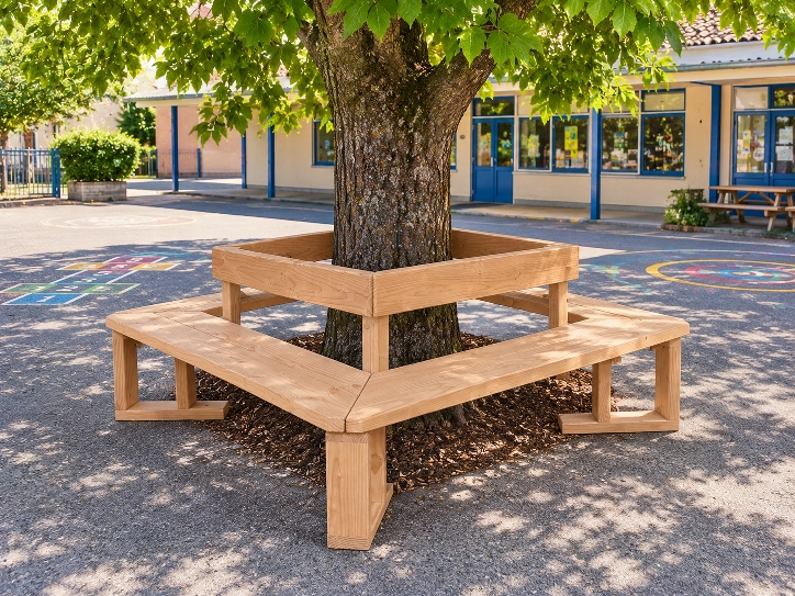banc tour arbre ecole
