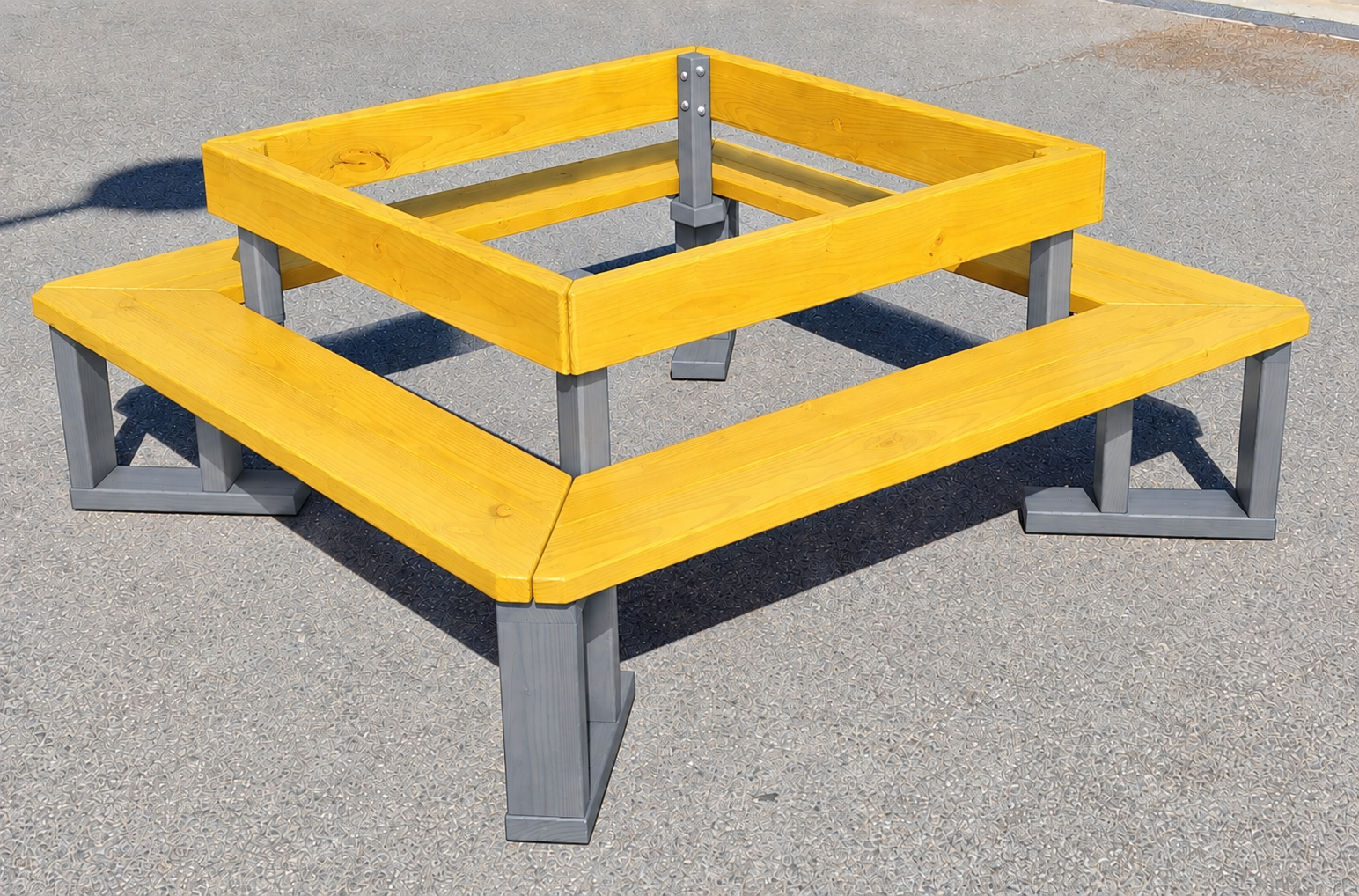 banc tour arbre jaune bois