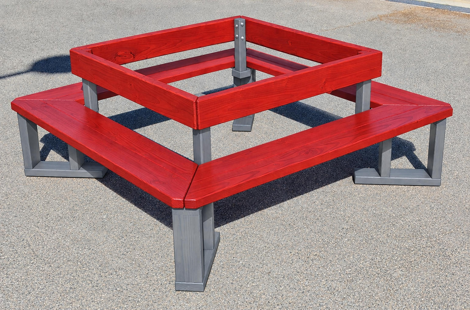 banc tour arbre rouge