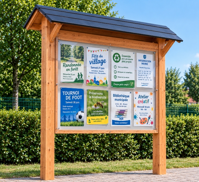 panneau d'affichage extér